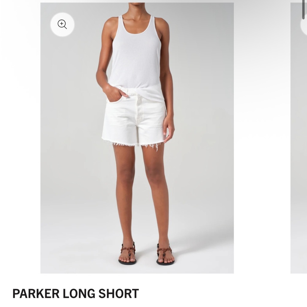 AGOLDE Women's White Parker Long Shorts